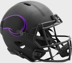 Minnesota Vikings Complet Taille Eclipse Réplique Vitesse Casque - £147.31 GBP