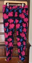 Banana Republic 2 Avery Floral Low Rise Dress Pants Pink Blue Stretch st... - $14.82
