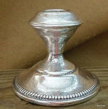 Vintage Small Sterling Silver Candlestick 2.75 x 3&quot; Diameter Weighted - $59.80