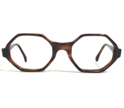 Vintage Benson&#39;s Eyeglasses Frames 12-70 Brown Tortoise Hexagon 43-20-110 - $70.06