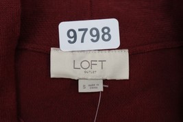 Loft Outlet Cardigan Women Small Casual Red Lightweight Maroon Long Sleeve - £23.65 GBP