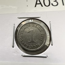 1917 A German Empire 1 Pfennig Coin - $8.90
