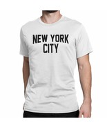 Men&#39;s New York City Unisex T-Shirt Screen Printed White Tee Shirt - £11.69 GBP+