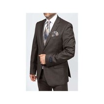 Mens TOMMY HILFIGER Suit Wool Blend 2 Button Side Vent Shark Texture 0132 Brown image 2
