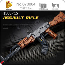 1:1 AKM Assault Rifle Model Building Blocks Set Bricks Toys Collection 1508Pcs - £62.27 GBP