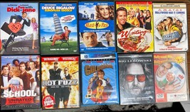 Lot Of 10 DVD Movies Comedy Films Old School Big Lebowski Elf Hot Fuzz Dick Jane - £23.52 GBP