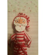 Santa In Nightgown With Nice or Naughty List. Plastic Face Homemade - £11.16 GBP