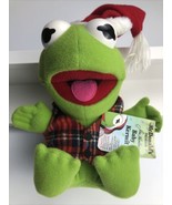 1980&#39;s Vintage Baby Kermit Muppets Plush Christmas Santa Hat McDonalds cute - $9.50