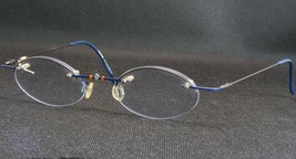 Vintage Meitzner Tapa 4725 Blue Grey Orange Unique Rare Eyeglasses 48-21-140mm - £39.53 GBP