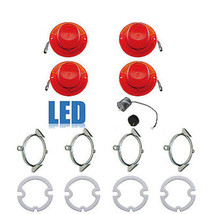 62 Chevy Impala Bel Air Biscayne LED Tail Light Lens, Gasket &amp; Trim w/ Flasher - £135.89 GBP