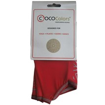 Coco Colors Grip Socks Open Toe Yoga Dance Barre Studio Red Flexible Gri... - $17.60