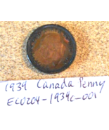 1939 Canada Penny Rim Strike/Die Crack Error; Vintage Old Coin Foreign M... - $4.95