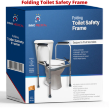 InnoEdge Folding Toilet Safety Frame Rails, 300lb, Adjustable, Portable Non-Slip - £84.90 GBP