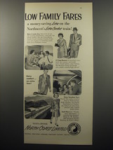 1955 Northern Pacific Railway Ad - Low family fares a money-saving Extra - £14.57 GBP
