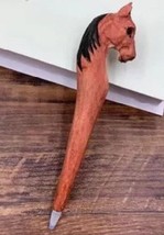Horse Wooden Pen Hand Carved Wood Ballpoint Hand Made Handcrafted V56 - £6.33 GBP
