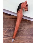 Horse Wooden Pen Hand Carved Wood Ballpoint Hand Made Handcrafted V56 - £6.34 GBP