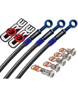 Yamaha R6 R6R (Non-ABS) Brake Lines 2006-2016 Front Rear Carbon Blue Bra... - $166.89