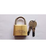 METAL (Bulgaria) Brass Padlock 50mm /X6J Dimple Key Version /With 2 Keys - $32.99