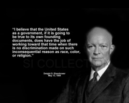 Dwight Eisenhower &quot;I Believe That The United States..&quot; Quote Photo Various Sizes - £3.81 GBP+