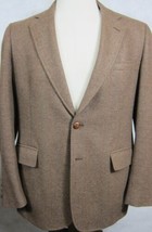 GORGEOUS Vintage Cricketeer Brown Herringbone Tweed Wool Sport Coat 42R - $98.99