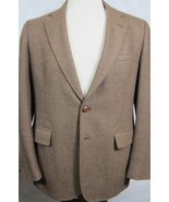 GORGEOUS Vintage Cricketeer Brown Herringbone Tweed Wool Sport Coat 42R - $98.99