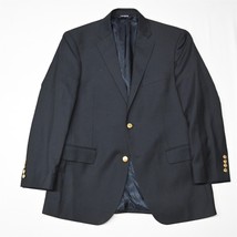 Jos A Bank 41R 42R Navy Blue Traditional 100% Wool Gold Button Blazer Sport Coat - £43.33 GBP