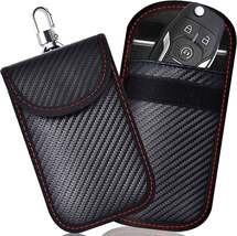 APXB 2-Pack Car Key Signal Blocker - RFID Faraday Protection Keyless Anti-Theft  - £4.75 GBP