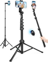 Tall Travel Tripod For Taking Photos And Videos, Compatible With Iphone ... - $39.93