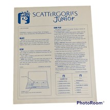Game Parts Pieces Scattergories Junior 1989 Milton Bradley Rules/Instructions - £2.63 GBP
