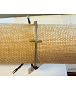 Silver tone Cross Bracelet, with adjustable cord ,New #Gftshp-39 - $91.33 MXN