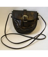 Black Neiman Marcus Purse Leather Small Shoulder Bag Handbag Faux Snakes... - $40.75 CAD