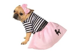 New Rubie&#39;s  1950&#39;s Pet Costume Poodle Skirt Size Extra-Large with Bow - £10.47 GBP