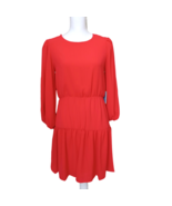 CeCe Womens Tiered Dress Size S Red Long Sleeve - $37.27 CAD
