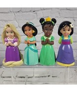 Disney Princess Pool Bath Toys Lot of 4 Rapunzel Mulan Jasmine Tiana  - £15.49 GBP