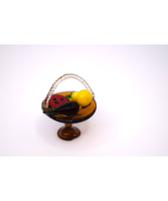 Miniature Glass Cake Stand w/ Fruit Figurine 2.5&quot; - $20.84 CAD