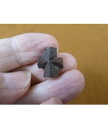(CR592-110) 9/16&quot; Fairy Stone CHRISTIAN CROSS oiled Staurolite Crystal M... - $15.88