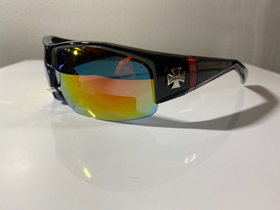 Men&#39;s popular riding sunglasses with black frame and yellow reflective l... - $9.50