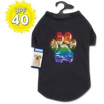 Puppy Pride Sequin Tees Rainbow Pawprint Equality Dog Shirts Sun Protection UPF - £17.13 GBP+