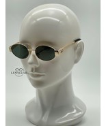 CELINE CL40235U Triomphe Oval Sunglasses Gold Frame Green Lens AUTHENTIC - €266,57 EUR