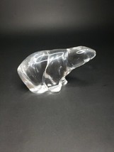 Crystal Glass Norway Polar Bear Art Glass Figurine Paperweight Vintage - $24.70