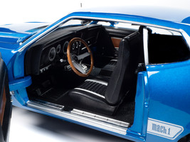 1973 Ford Mustang Mach 1 3K Blue Glow Metallic with Silver Stripes &quot;Class of 19 - £95.34 GBP