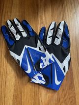 Nike Vapor Fly Football Receiver Gloves Black White Blue 4XL NFL - $23.05