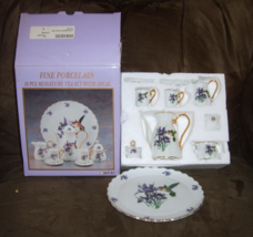 Miniature Tea Set -  Hummingbirds - Poecelain - £8.75 GBP