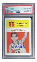 Jerry West Firmado en Azul La Lakers Reimpresión 1961 Fleer Rookie Card #43 PSA - £92.70 GBP