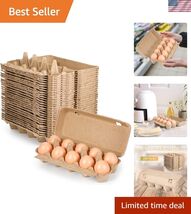 200 Pieces Cardboard Egg Cartons Blank Paper Pulp Egg Cartons Light Egg ... - $189.46