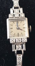 Designer Art Deco Tobias 2ct diamond 3ct Ruby Platinum watch bracelet 6-6.12 in - £7,783.36 GBP