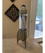 Vintage Rocket Tornado Lava Lamp Silver &amp; Blue 1990’s.  Works Great! - $45.00