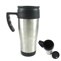 Stainless Steel Insulated Double Wall Travel Coffee Tea Mug Cup 14 Oz Th... - £32.66 GBP