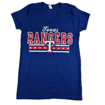 Texas Rangers District Women&#39;s Small Logo Short Sleeve T-Shirt Blue - £9.25 GBP