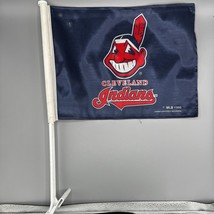 Cleveland Indians Chief Wahoo 2-Sided Car Flag 1995 Licensed Lifestyles - £15.63 GBP
